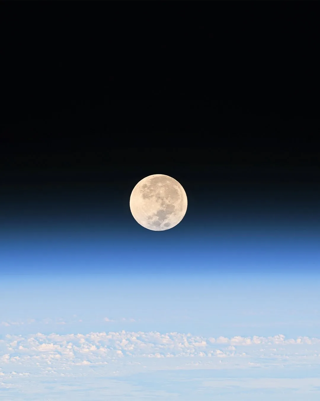 Moon Over Earth From the ISS