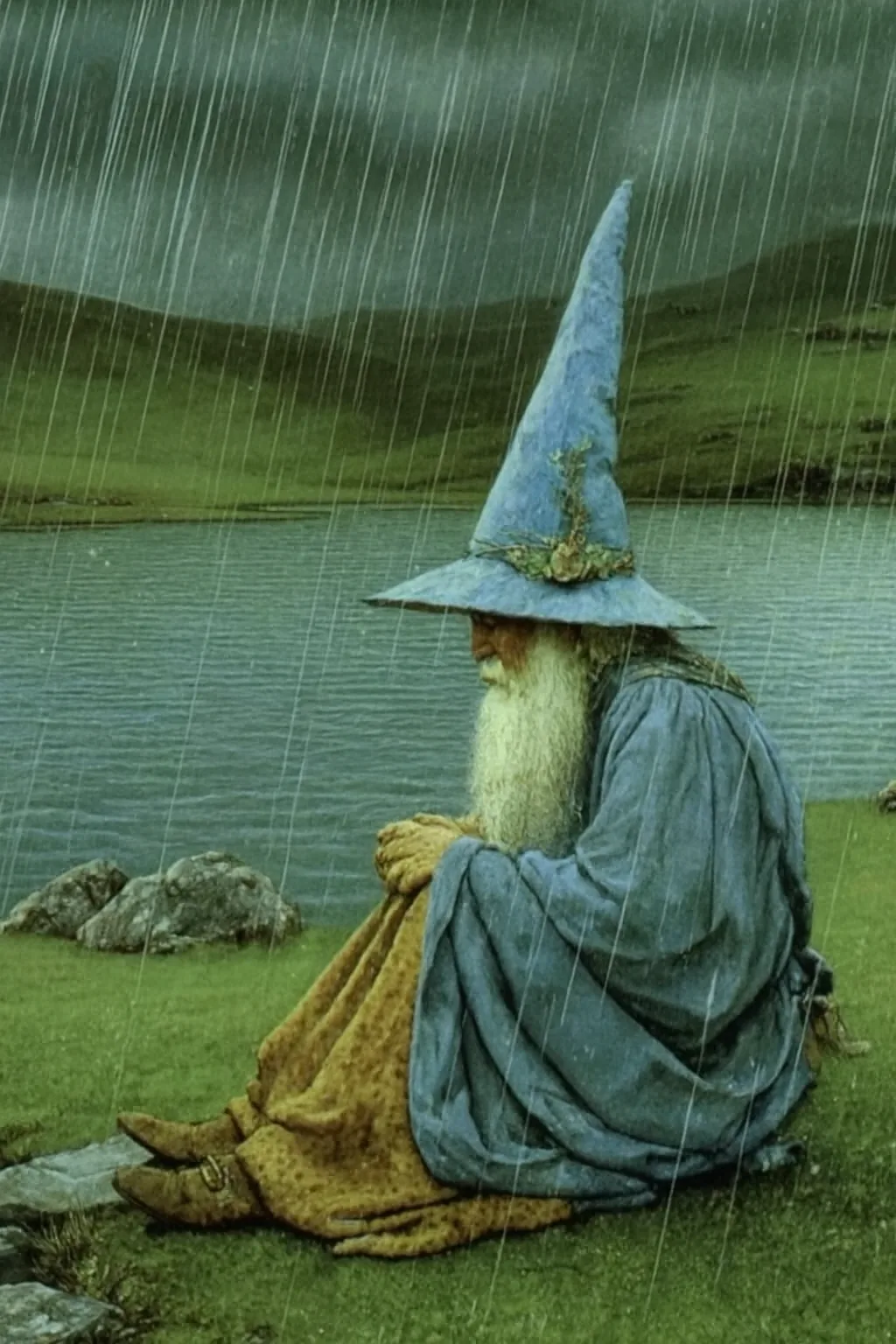 Wizard Sitting in the Rain
