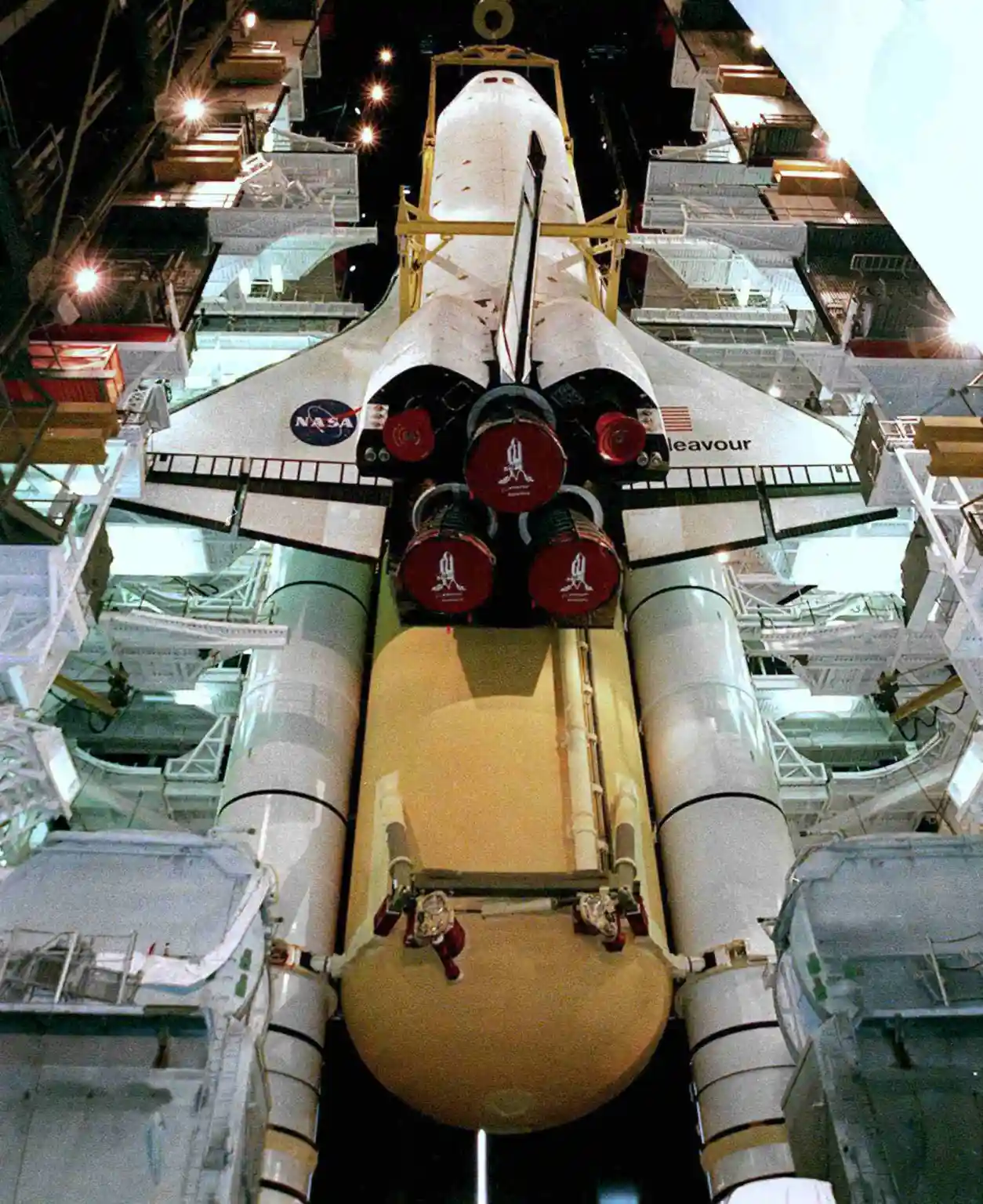 Space Shuttle Endeavour — In the VAB