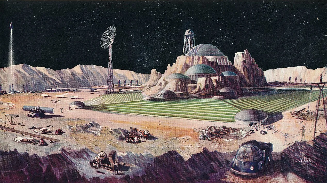 Lunar Colony — Retro Concept Art
