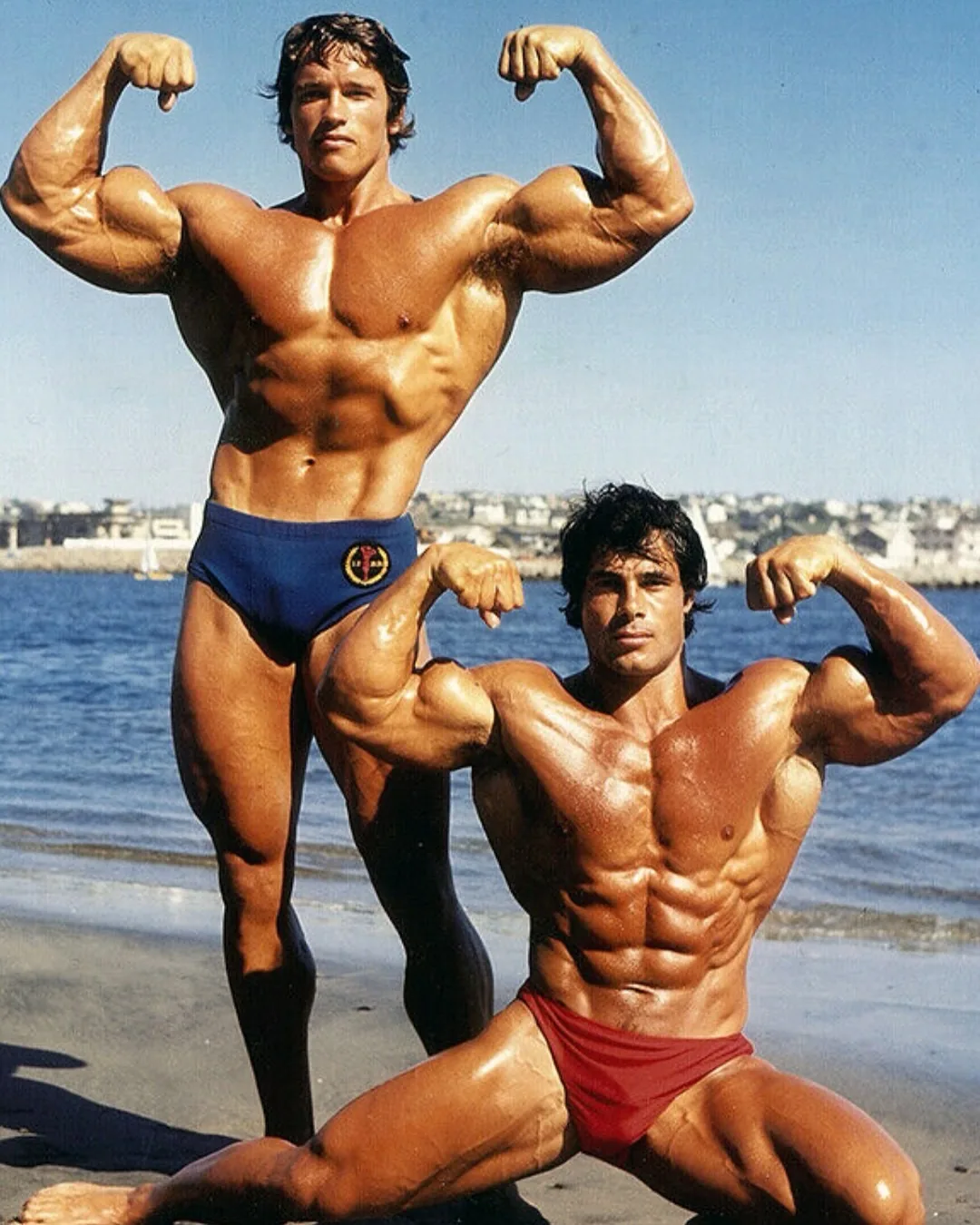 Arnold and Franco on Beach