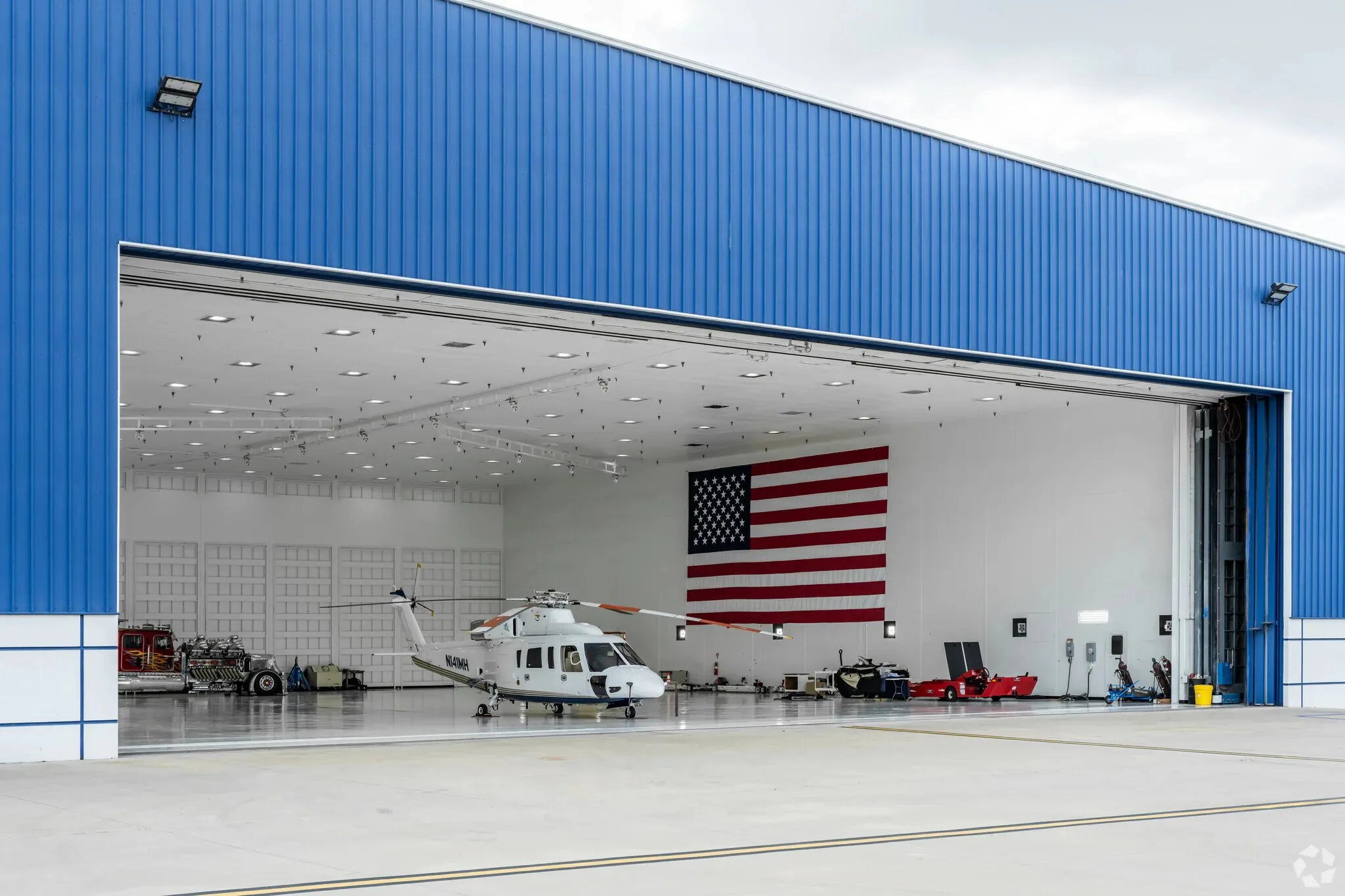 Helicopter Hangar — American Flag